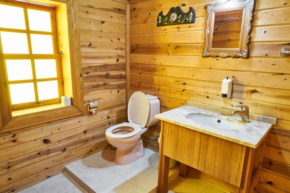 Bathroom with toilet and sink