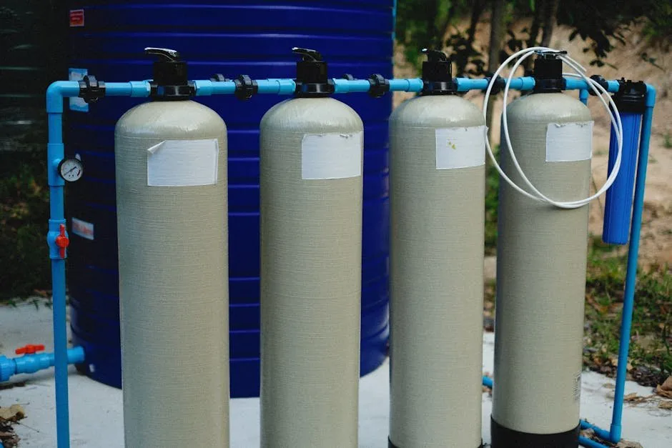 Outdoor water treatment tanks