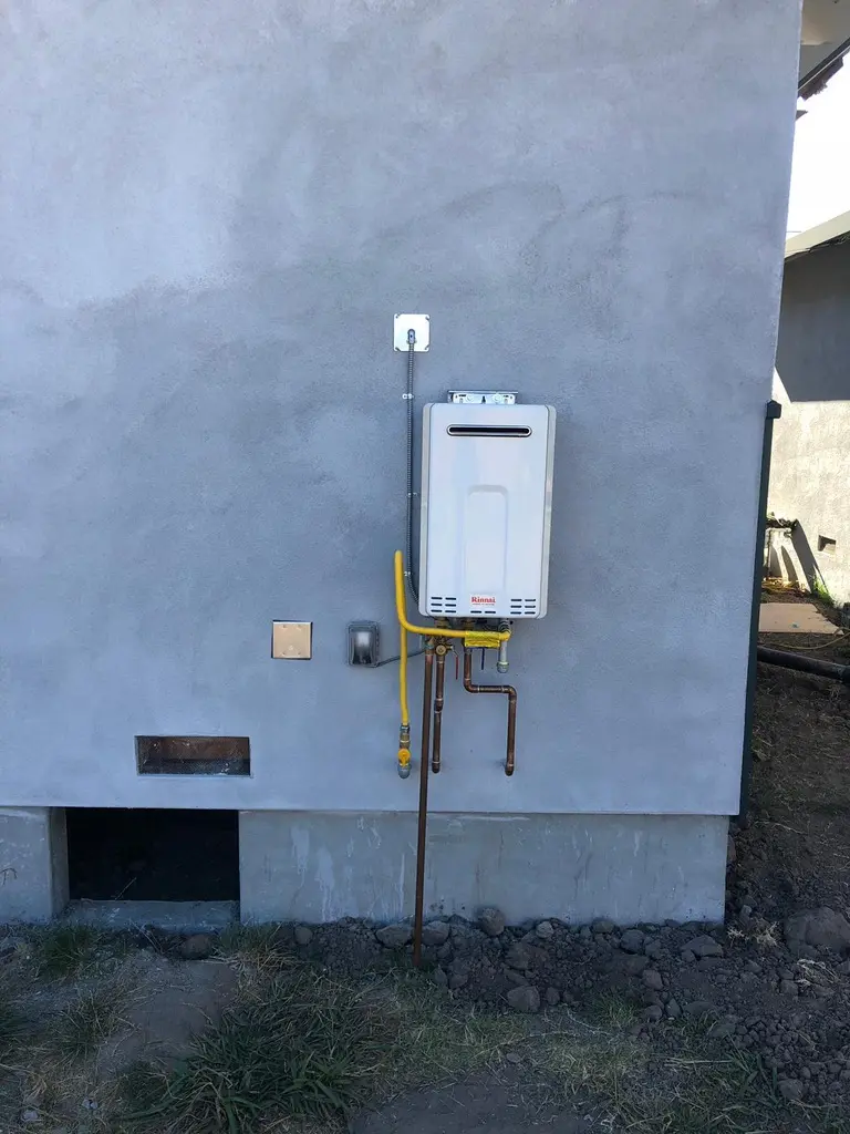 Tankless water heater installation