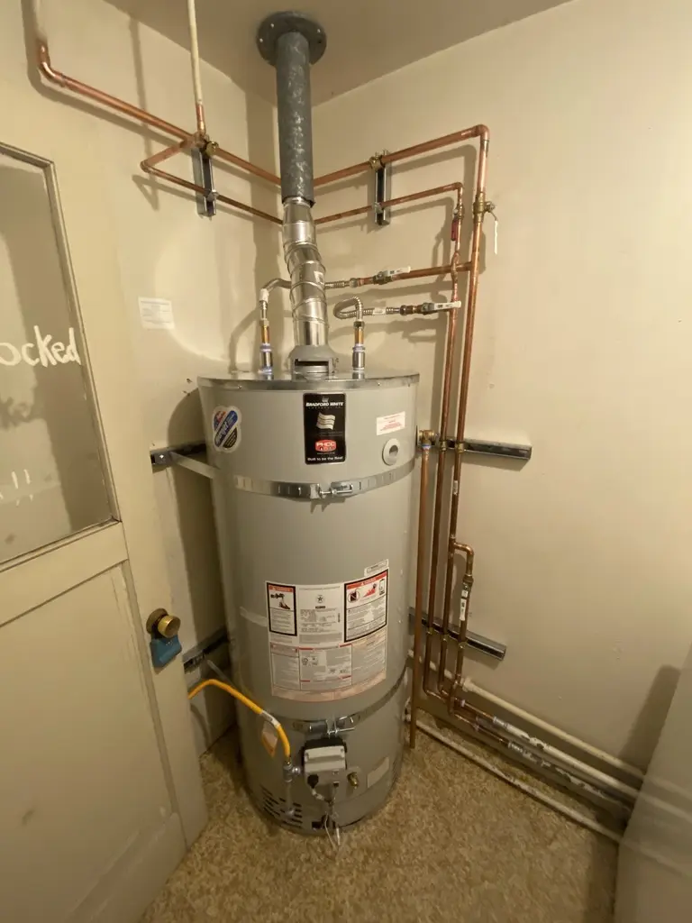 Water heater installation on a residential job